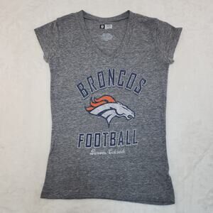 Denver Broncos Shirt Womens Medium Football NFL Team Apparel Short Cap Sleeve